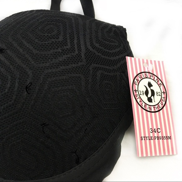 Paris Pink 3 Piece Bra Pantie Set NEW 34C NWT - Picture 2 of 6